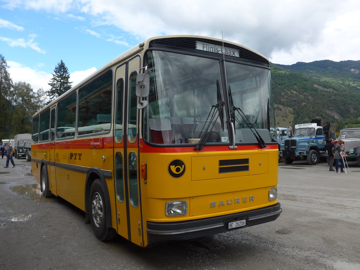 (185'028) - Schmid, Th�rishaus - BE 26'206 - Saurer/T�scher (ex P 24'244) am 16. September 2017 in Cazis, B�ndner Arena