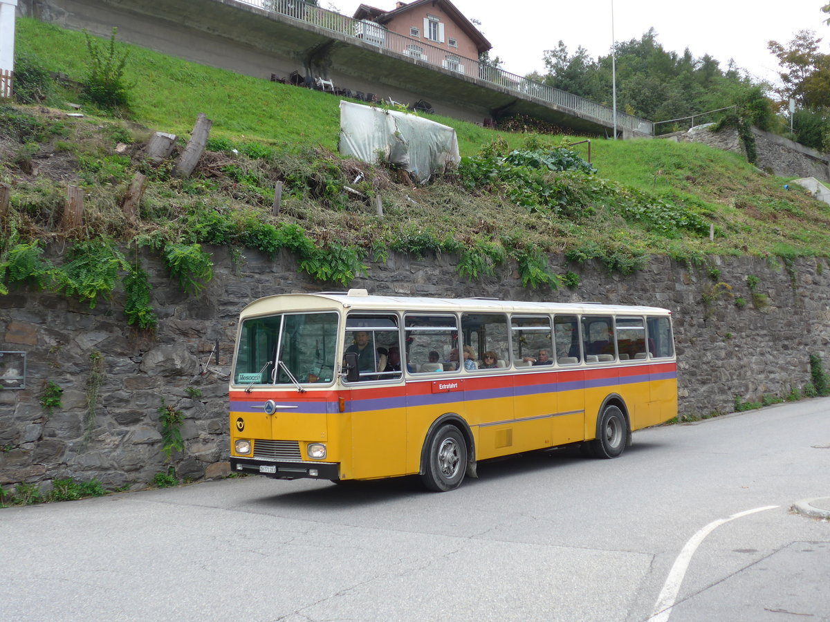 (185'045) - Rothmayr, Wermatswil - ZH 771'283 - Saurer/T�scher am 16. September 2017 in Thusis, Postautostation