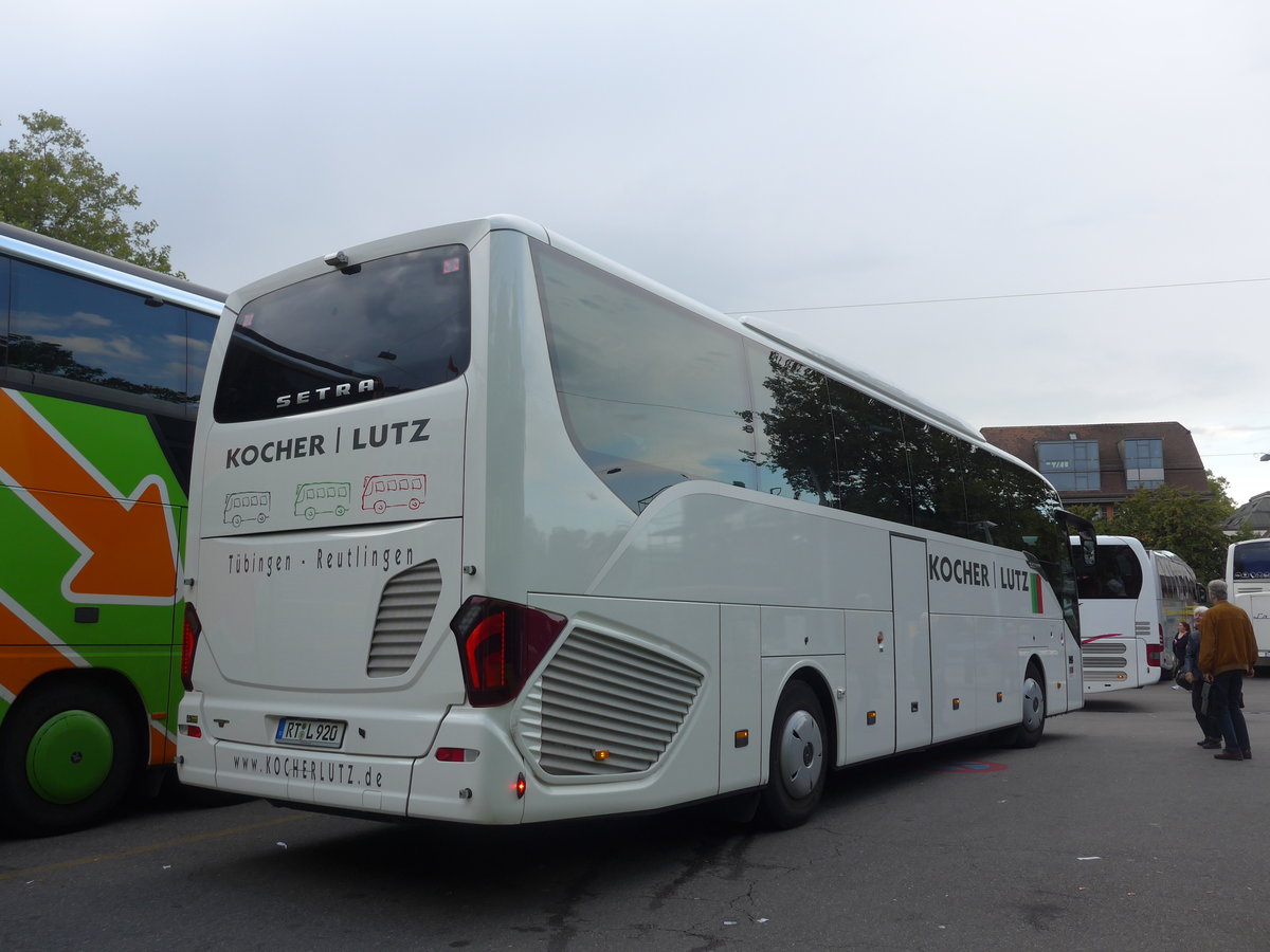 (185'066) - Aus Deutschland: Kocher-Lutz, Reutlingen - RT-L 920 - Setra am 16. September 2017 in Z�rich, Sihlquai