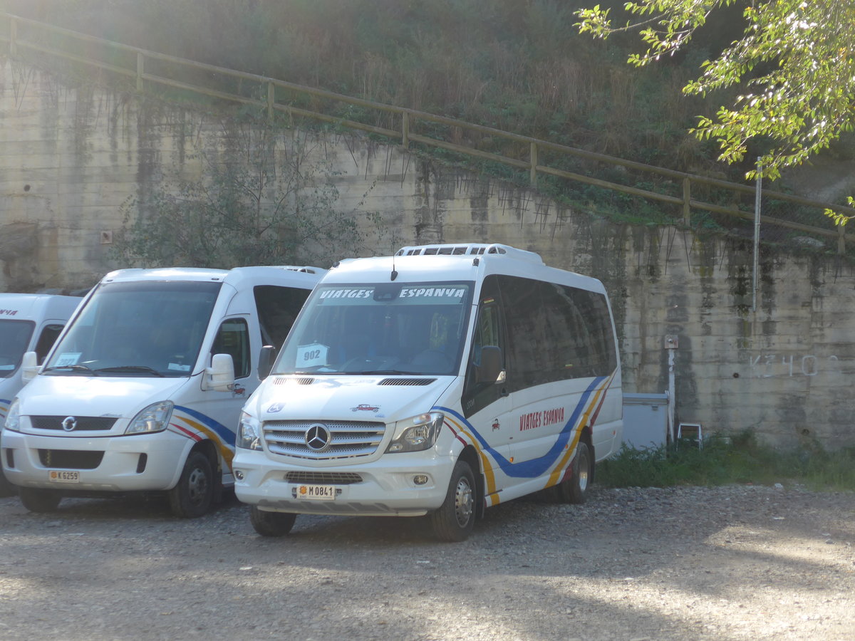 (185'482) - Viatges Espanya, Sant Juli� de L�ria - M0841 - Mercedes am 28. September 2017 in Andorra la Vella, Parkplatz