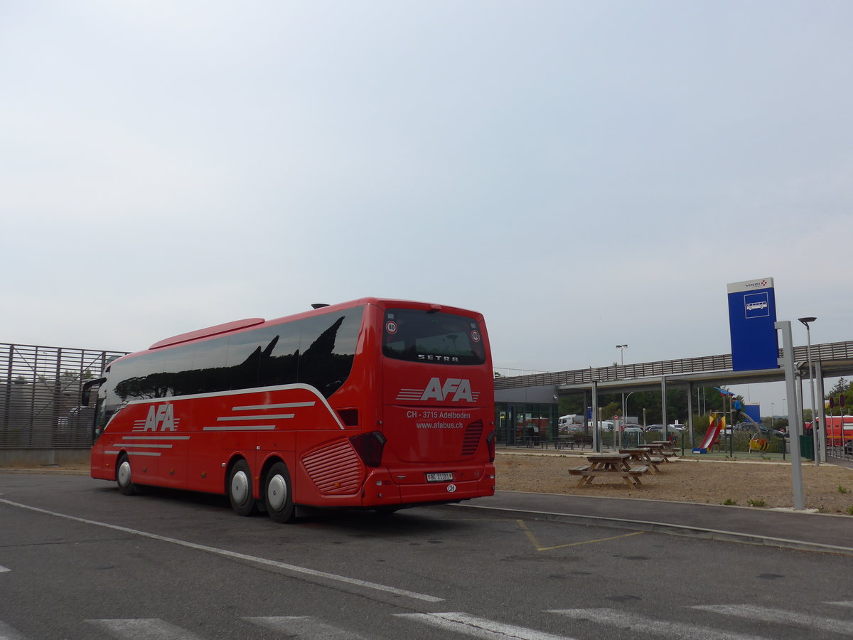 (185'718) - Aus der Schweiz: AFA Adelboden - Nr. 16/BE 21'181 - Setra am 30. September 2017 in B�ziers, Rastst�tte Montblanc