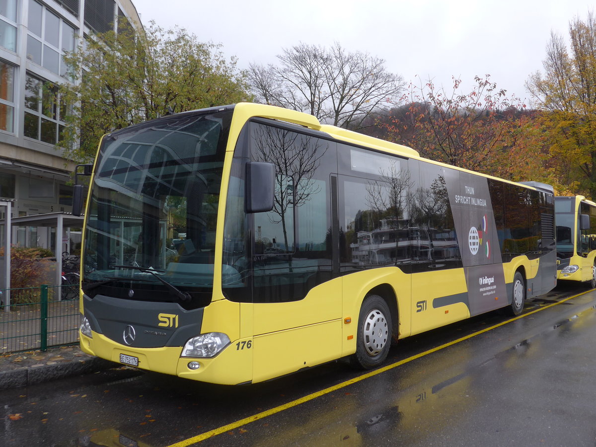 (186'268) - STI Thun - Nr. 176/BE 752'176 - Mercedes am 6. November 2017 bei der Schiffl�ndte Thun