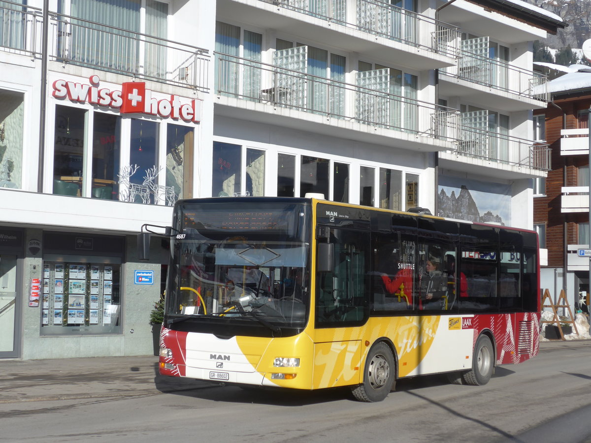 (187'390) - Stuppan, Flims - GR 88'602 - MAN/G�ppel am 26. Dezember 2017 in Flims, Bergbahnen