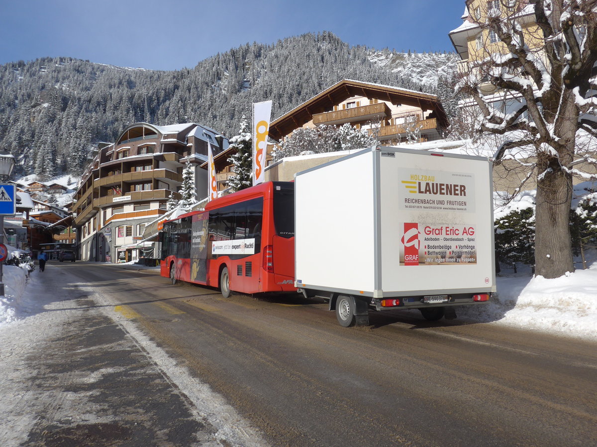 (187'476) - AFA Adelboden - Nr. 68/BE 590'378 - Niederhauser Gep�ckanh�nger am 29. Dezember 2017 in Adelboden, Landstrasse