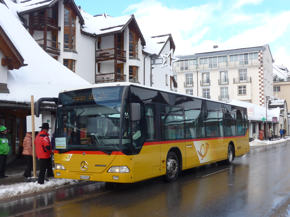 (187'559) - PostAuto Graub�nden - GR 168'854 - Mercedes (ex Vogt, Klosters Nr. 7) am 1. Januar 2018 in Lenzerheide, Post