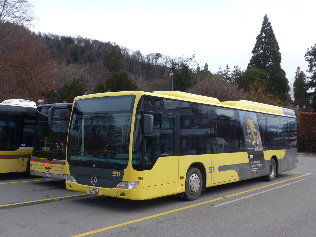 (187'658) - STI Thun - Nr. 154/BE 801'154 - Mercedes am 2. Januar 2018 bei der Schiffl�ndte Thun