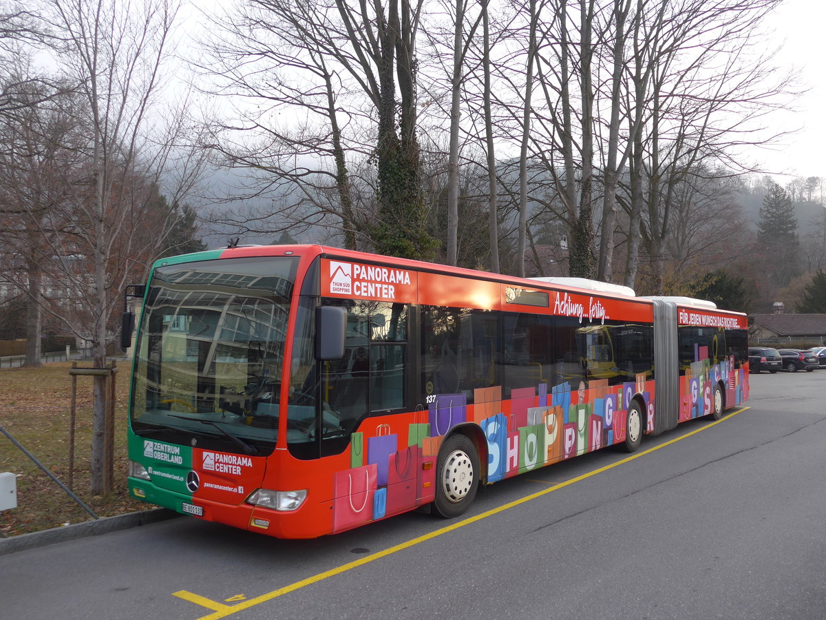 (187'968) - STI Thun - Nr. 137/BE 801'137 - Mercedes am 15. Januar 2018 bei der Schiffl�ndte Thun