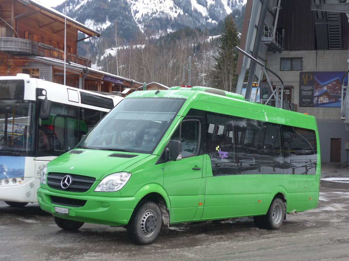 (187'991) - TPC Aigle - Nr. 11/VS 414'462 - Mercedes am 20. Januar 2018 beim Bahnhof Champ�ry