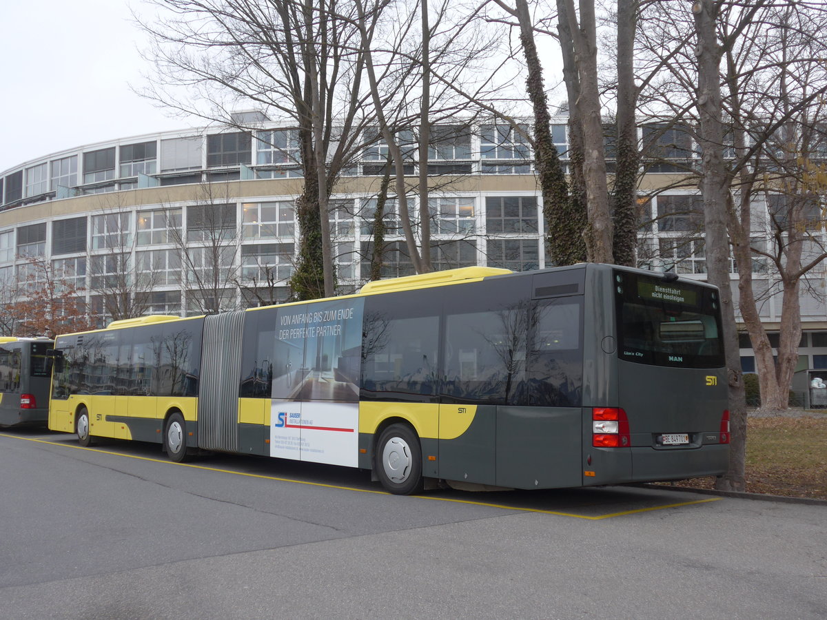 (188'228) - STI Thun - Nr. 701/BE 849'701 - MAN am 5. Februar 2018 bei der Schiffl�ndte Thun