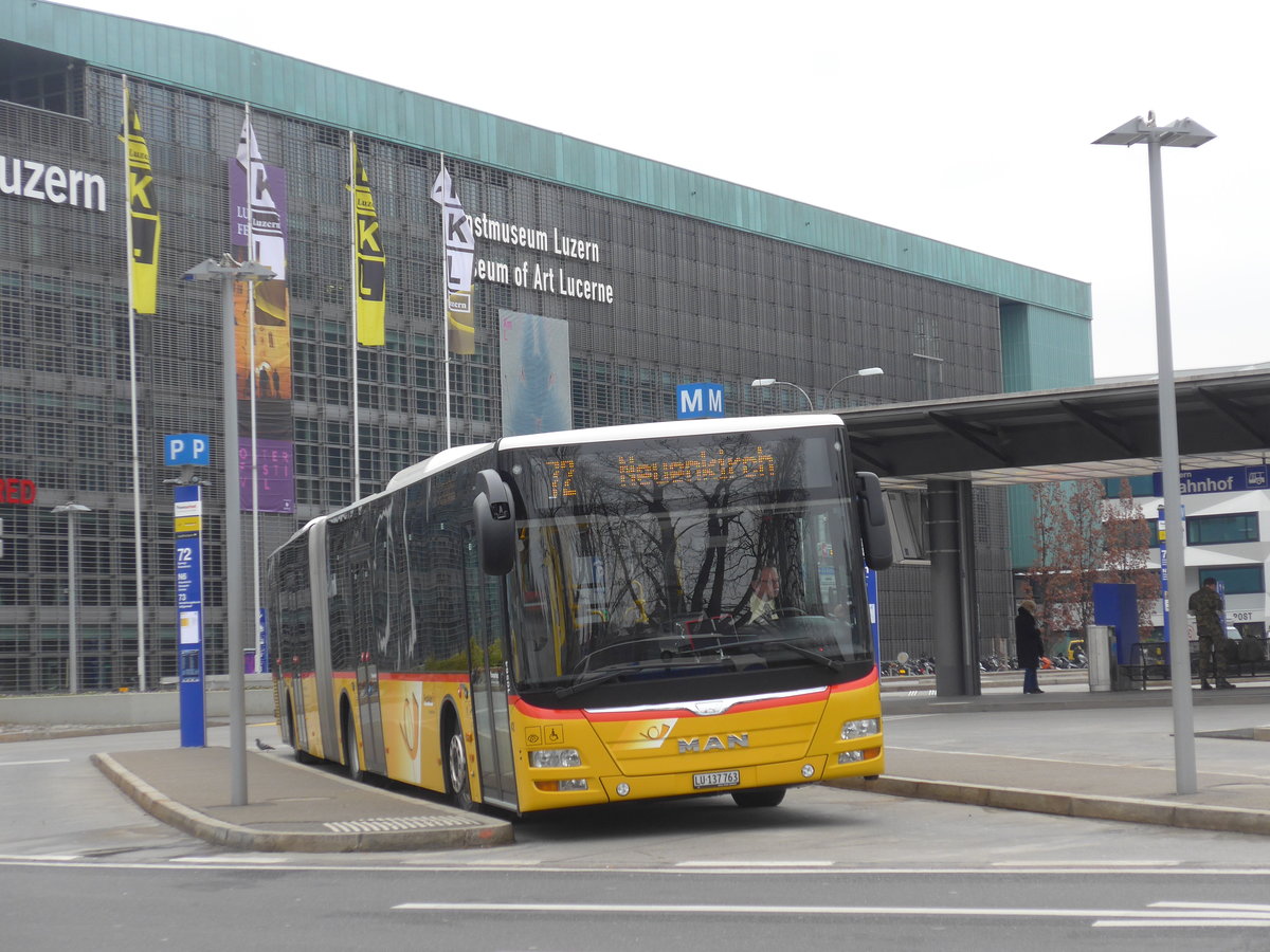 (189'318) - Stirnimann, Neuenkirch - Nr. 42/LU 137'763 - MAN am 17. M�rz 2018 beim Bahnhof Luzern