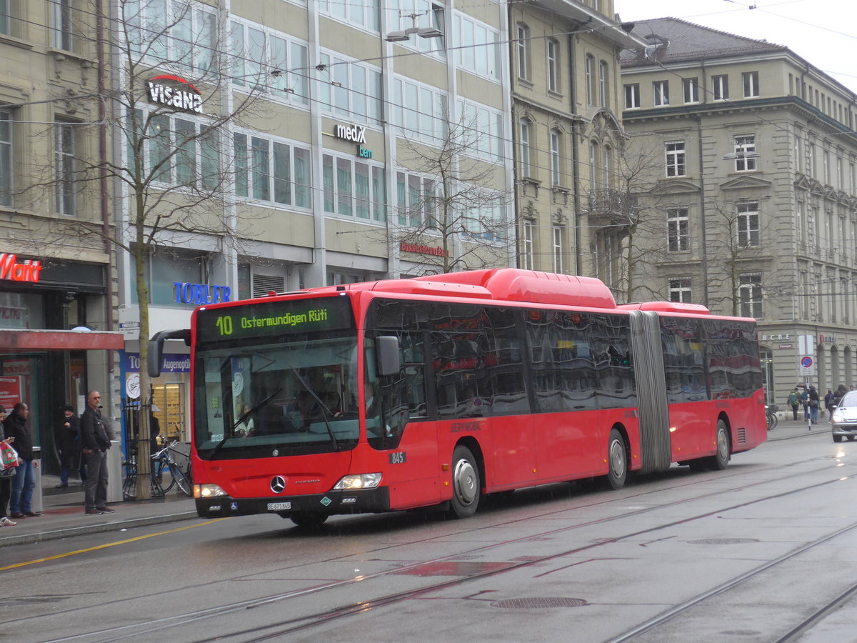 (189'442) - Bernmobil, Bern - Nr. 845/BE 671'845 - Mercedes am 17. M�rz 2018 beim Bahnhof Bern