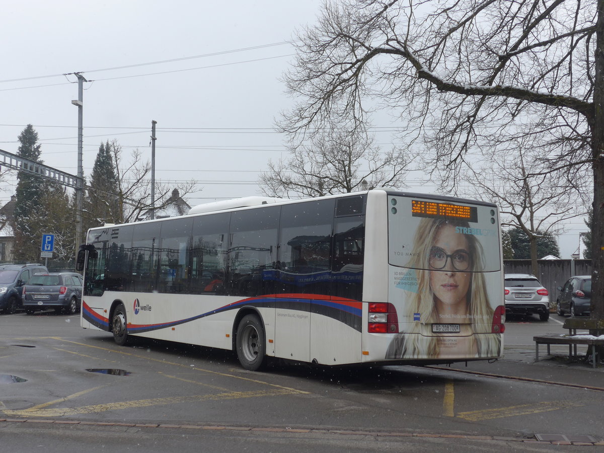 (189'512) - Geissmann, H�gglingen - AG 208'700 - MAN am 19. M�rz 2018 beim Bahnhof Wohlen