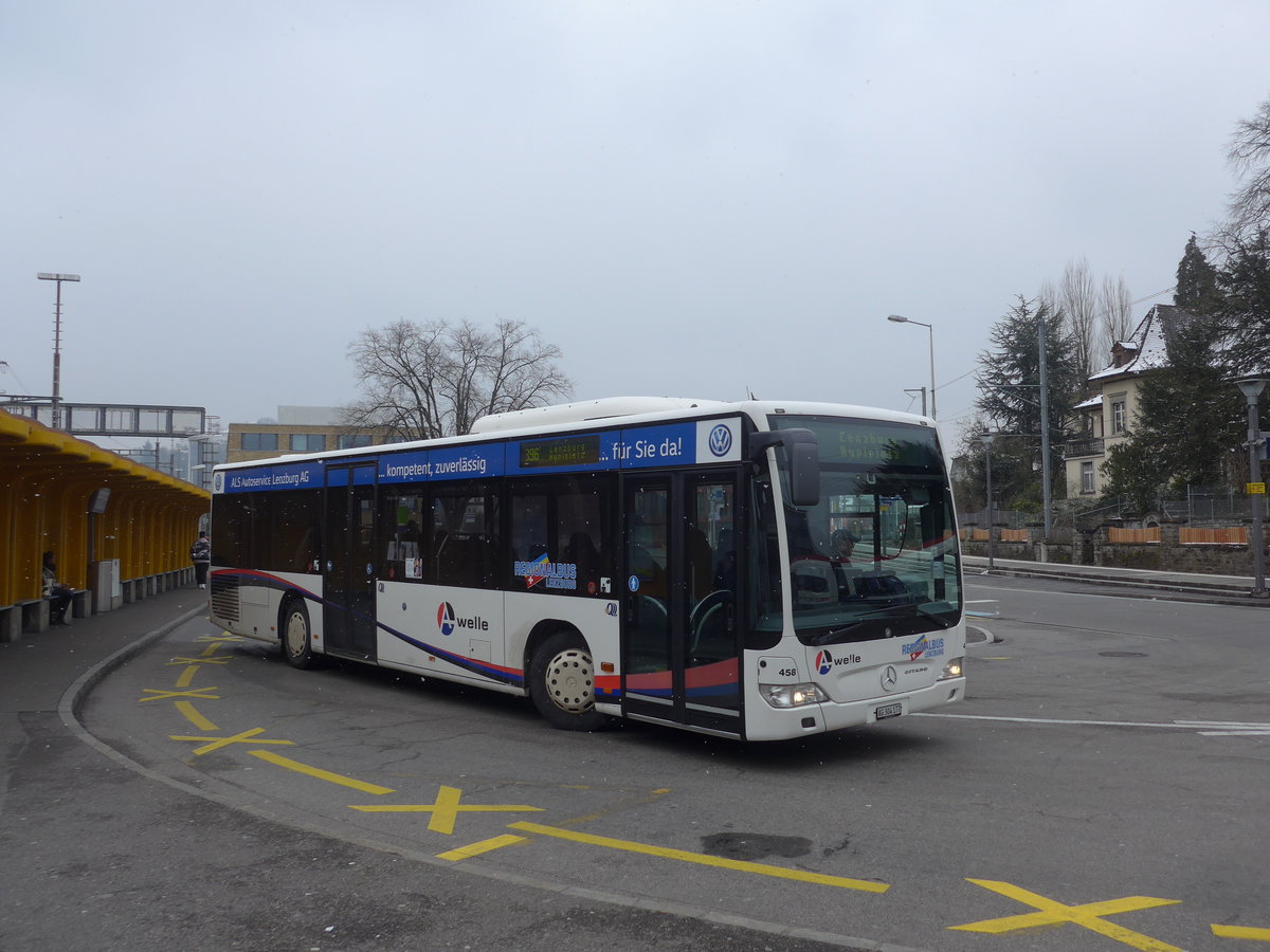 (189'538) - Knecht, Windisch - Nr. 458/AG 304'177 - Mercedes am 19. M�rz 2018 beim Bahnhof Lenzburg