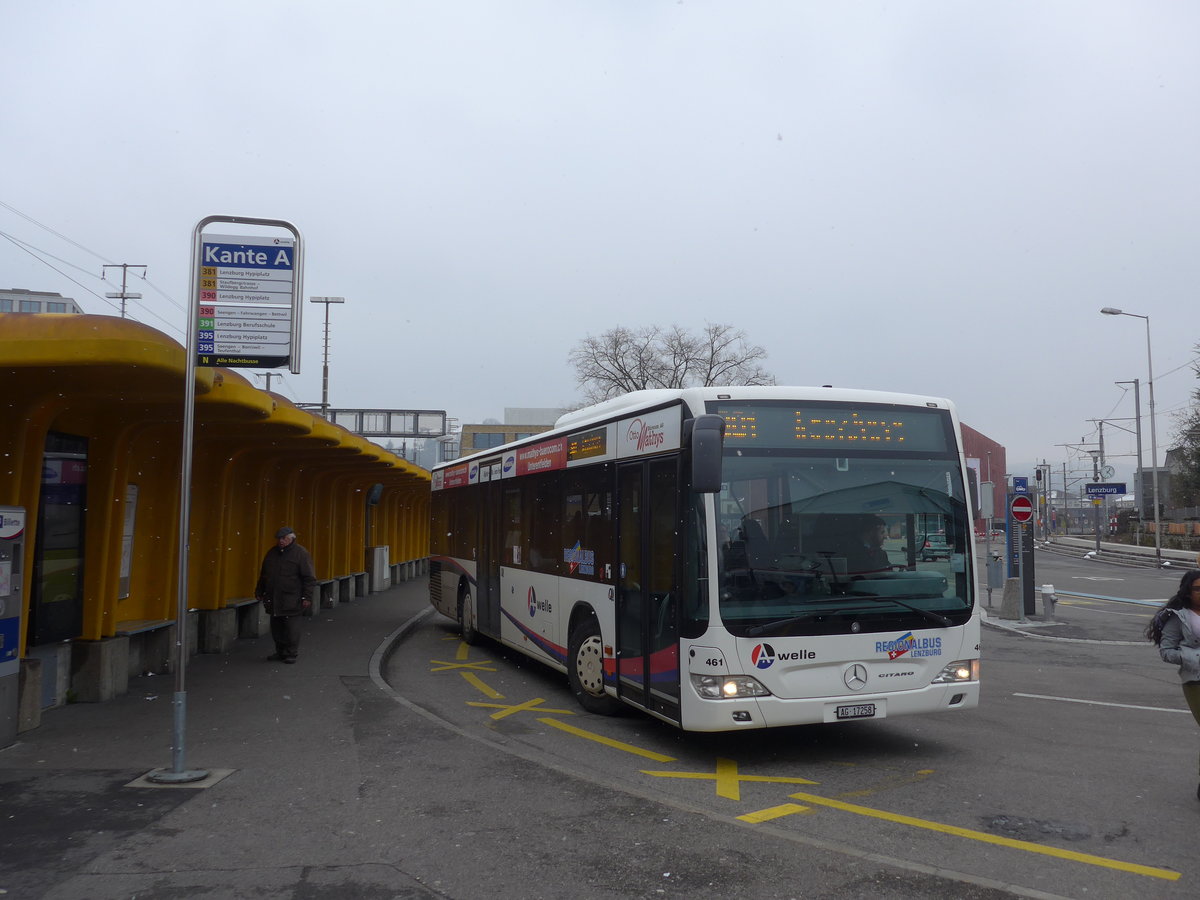 (189'542) - Knecht, Windisch - Nr. 461/AG 17'258 - Mercedes am 19. M�rz 2018 beim Bahnhof Lenzburg