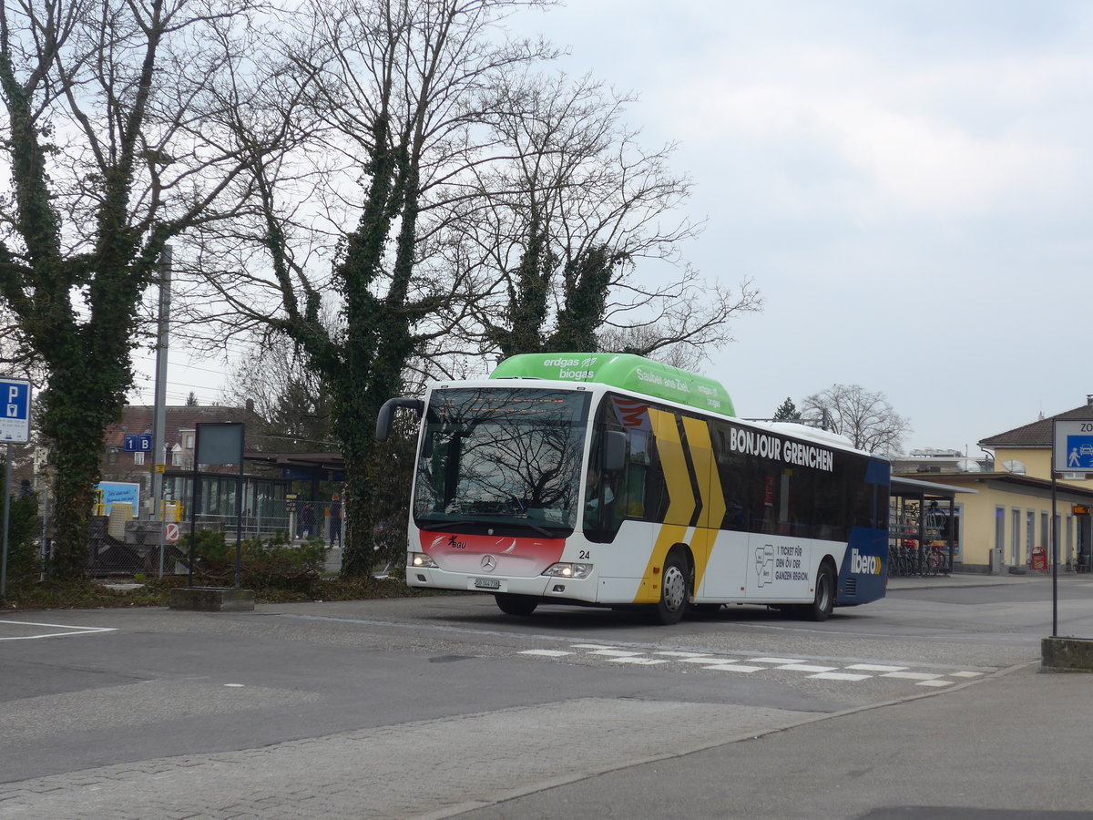 (189'634) - BGU Grenchen - Nr. 24/SO 144'738 - Mercedes am 26. M�rz 2018 beim Bahnhof Grenchen S�d