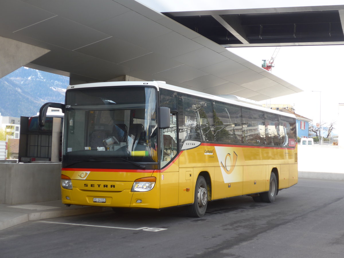 (189'717) - TSAR Sierre - VS 64'315 - Setra am 30. M�rz 2018 in Sierre, Busbahnhof