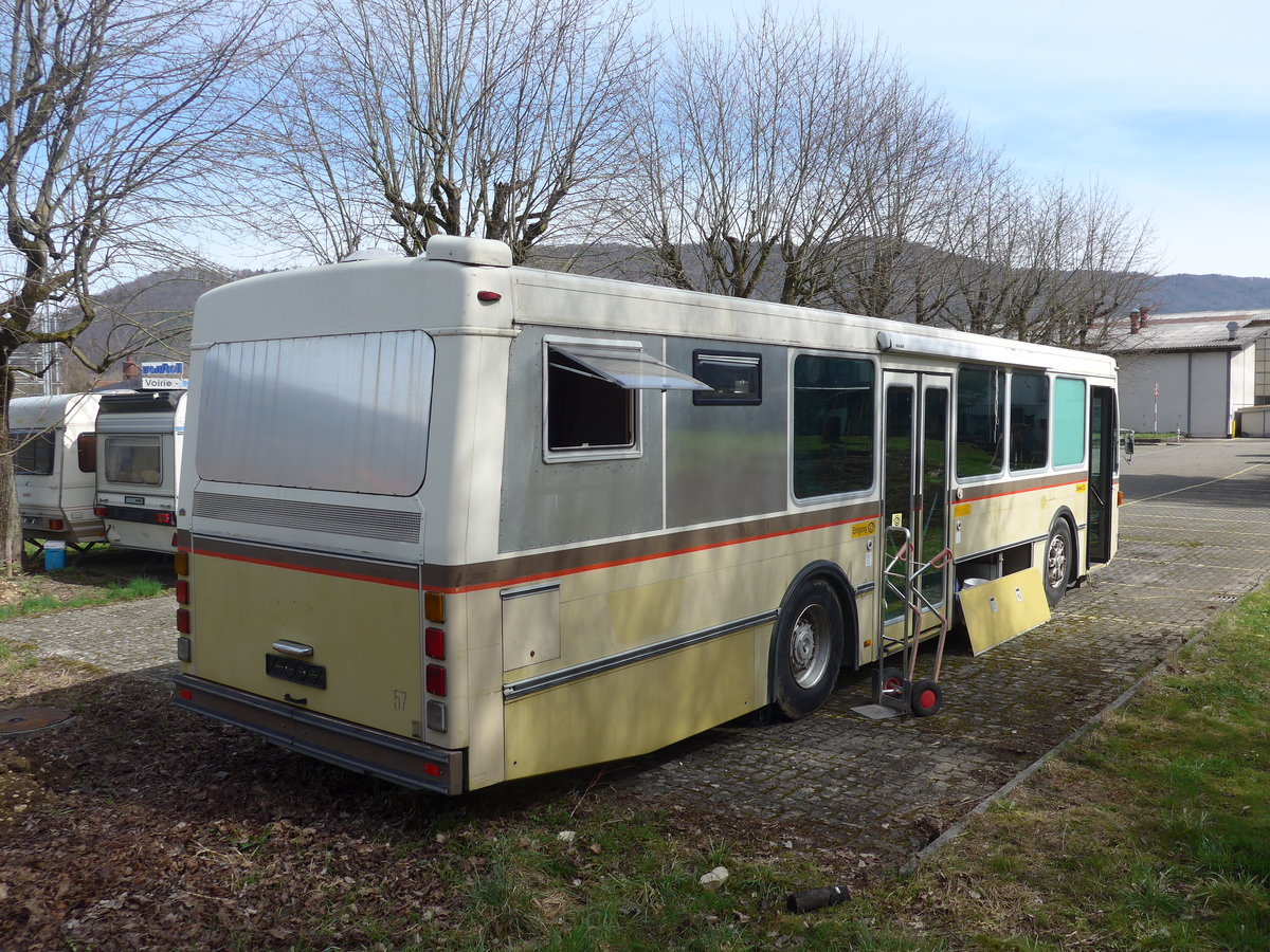 (189'946) - ??? - Saurer/R&J (ex STI Thun Nr. 57) am 2. April 2018 in Del�mont, Von Roll