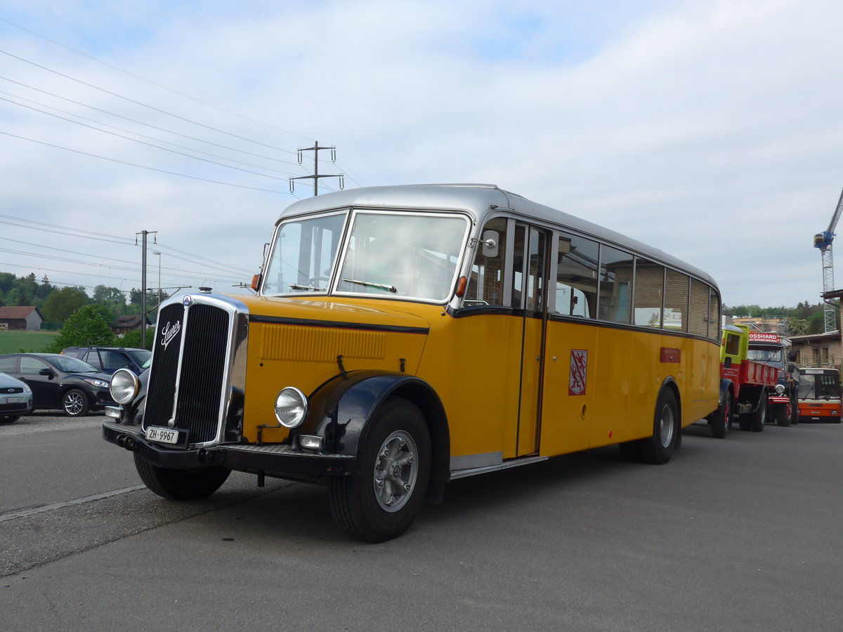 (192'323) - Wegm�ller, Attikon - ZH 9967 - Saurer/Hess (ex P 24'531; ex P 1375) am 5. Mai 2018 in Attikon, Wegm�ller