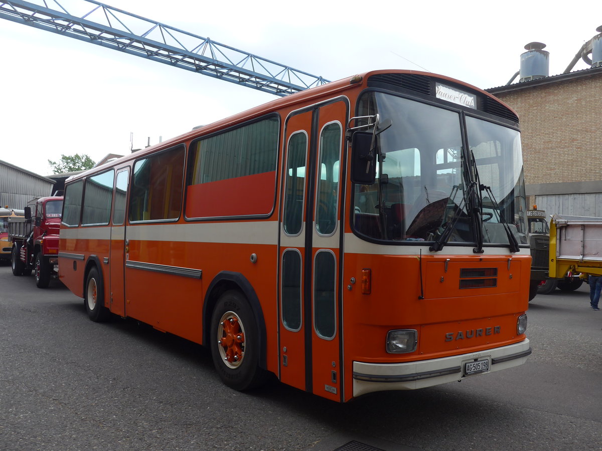 (192'362) - Mangold, Oberengstringen - AG 505'198 - Saurer/Hess (ex RhV Altst�tten Nr. 45) am 5. Mai 2018 in Attikon, Wegm�ller