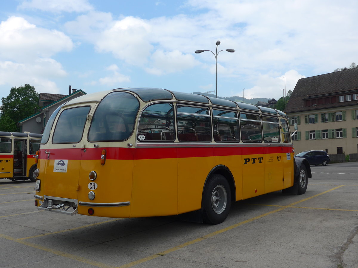 (192'765) - Altherr, Nesslau - SG 51'474 - Saurer/T�scher (ex Buchli, Versam) am 5. Mai 2018 in Nesslau, Hauptstrasse