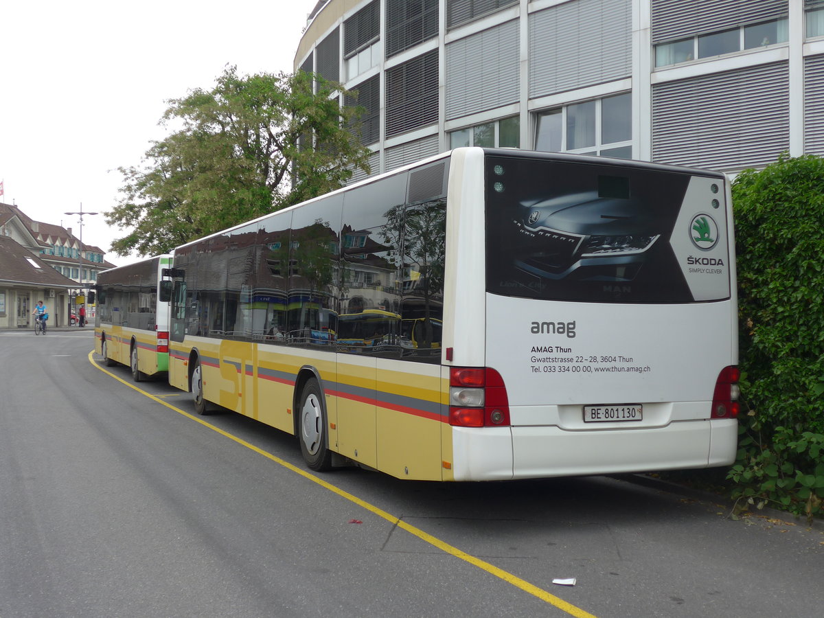 (193'573) - STI Thun - Nr. 130/BE 801'130 - MAN am 26. Mai 2018 bei der Schiffl�ndte Thun