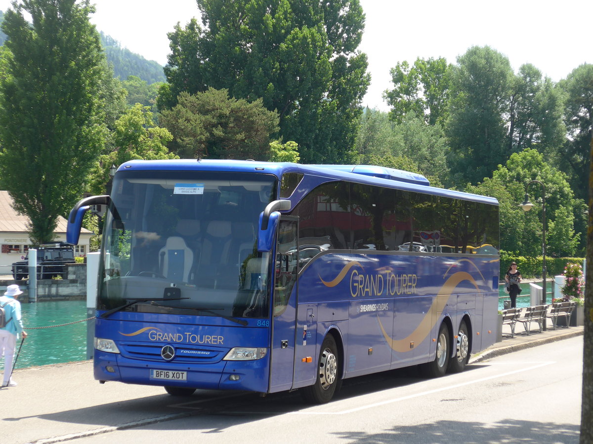 (193'630) - Aus England: Shearings, Wigan - Nr. 848/BF16 XOT - Mercedes am 30. Mai 2018 bei der Schiffl�ndte Thun