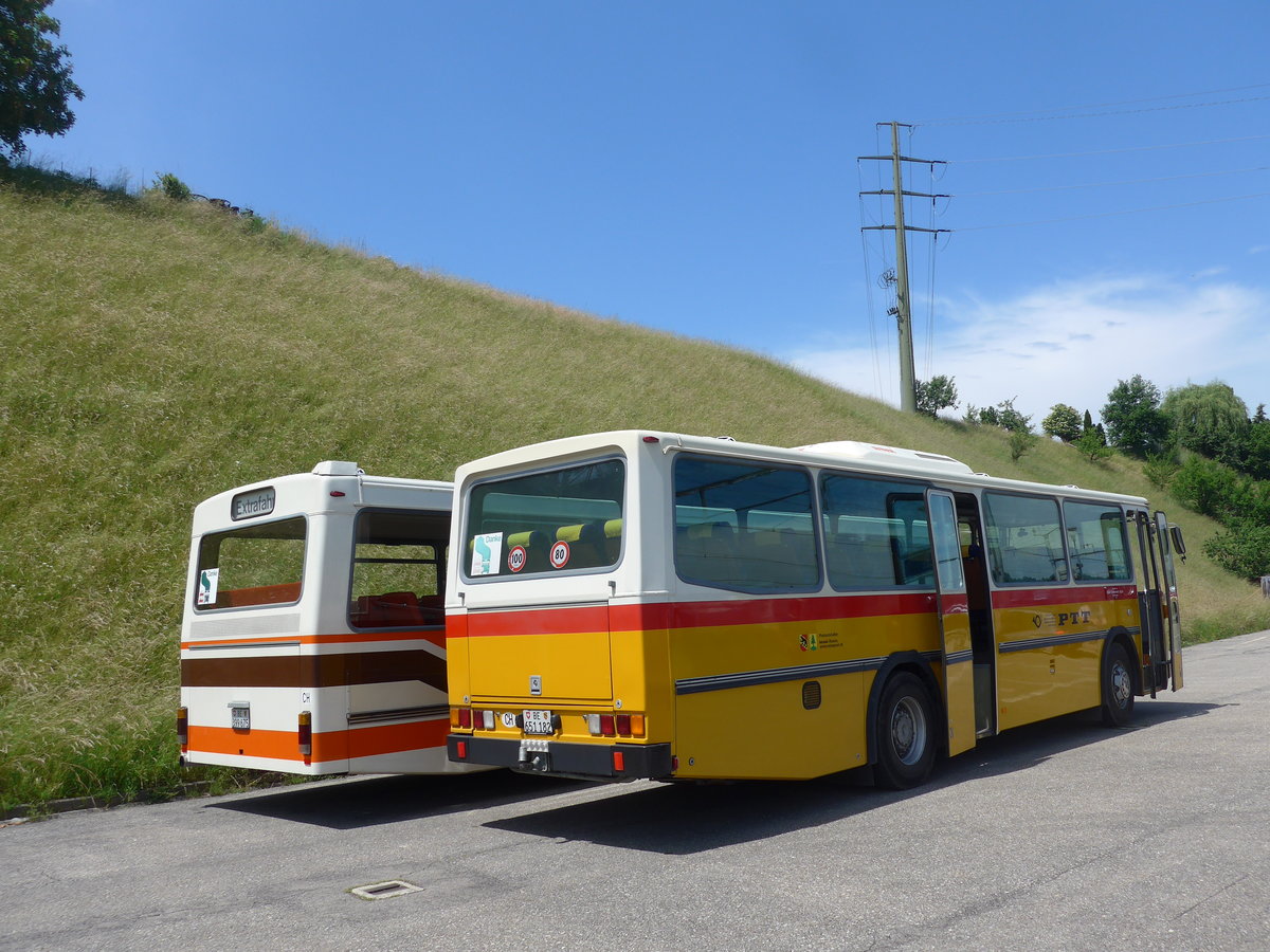 (193'714) - Bernair, M�nsingen - BE 651'182 - Saurer/T�scher (ex Schebath, Lauerz; ex Albin, F�llanden; ex Heim, Flums) am 3. Juni 2018 beim Bahnhof Emmenmatt