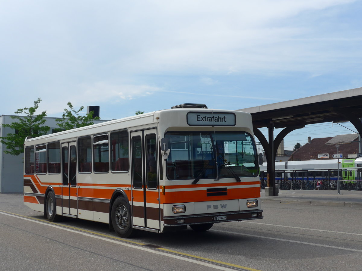 (193'748) - Wegm�ller, M�nsingen - BE 399'675 - FBW/R&J (ex Bamert, Wollerau) am 3. Juni 2018 beim Bahnhof Burgdorf
