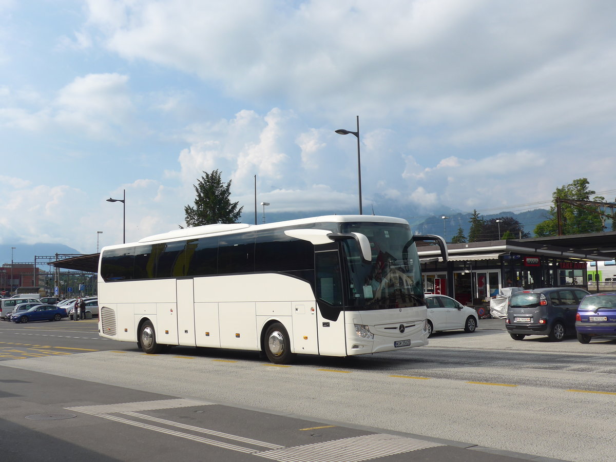 (194'024) - Aus Polen: ??? - WGM 35'620 - Mercedes am 17. Juni 2018 beim Bahnhof Thun