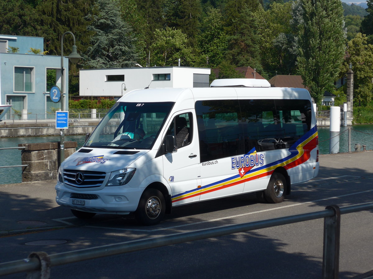 (194'456) - Eurobus, Bern - Nr. 7/BE 379'907 - Mercedes am 30. Juni 2018 bei der Schiffl�ndte Thun