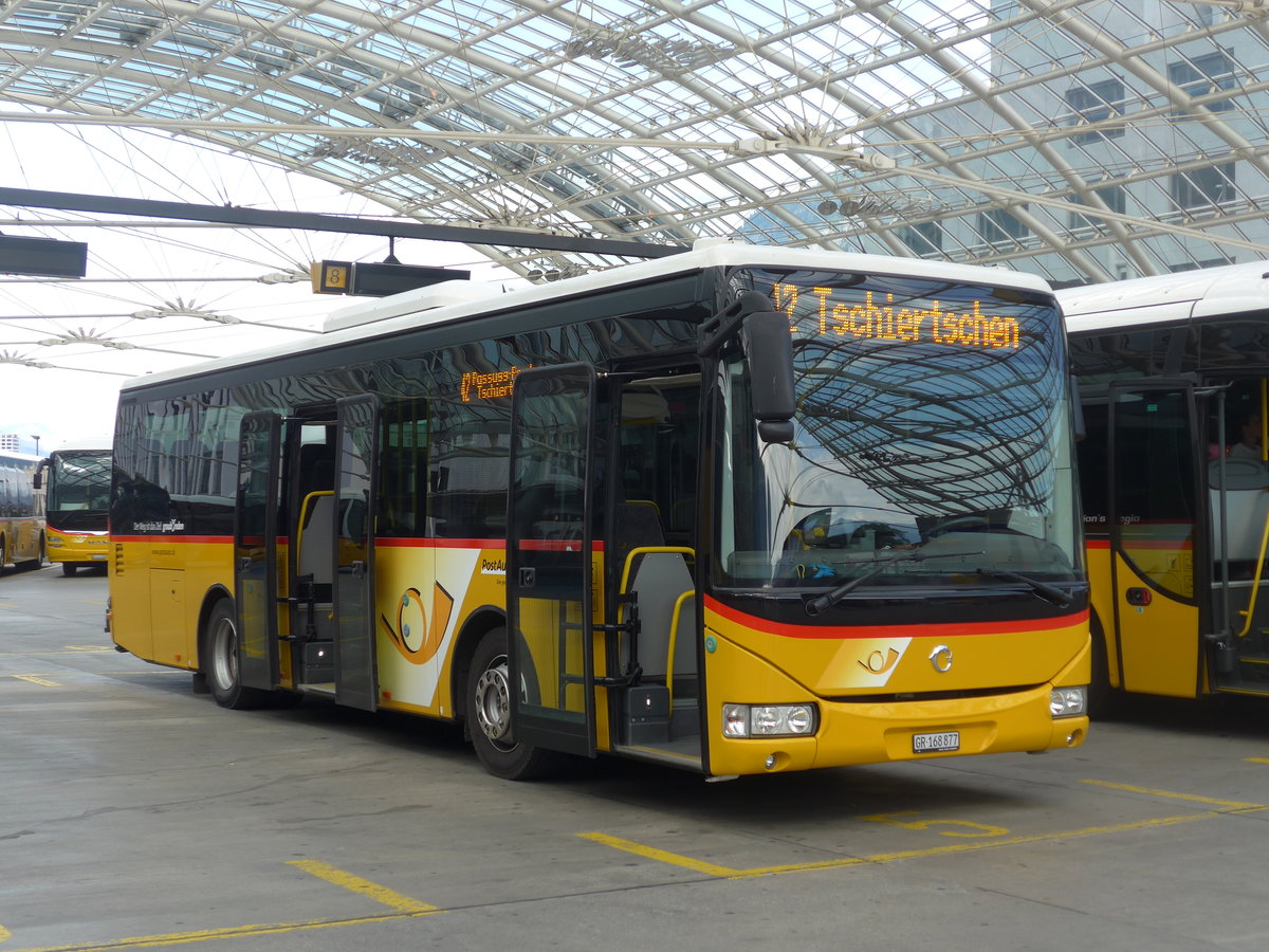 (194'792) - PostAuto Graub�nden - GR 168'877 - Irisbus am 15. Juli 2018 in Chur, Postautostation