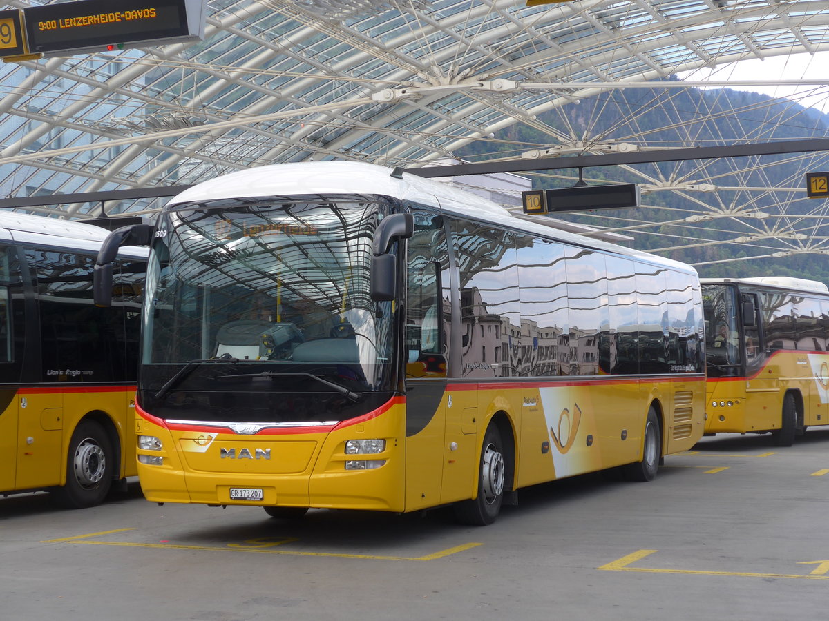 (194'793) - PostAuto Graub�nden - GR 173'207 - MAN am 15. Juli 2018 in Chur, Postautostation