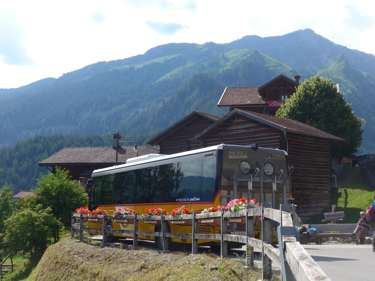 (194'813) - PostAuto Graub�nden - GR 168'876 - Irisbus am 15. Juli 2018 in Tschiertschen, Kehrplatz