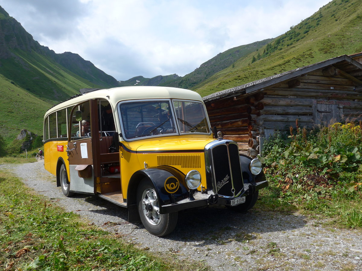 (194'821) - Baumgartner, Horn - Nr. 2/SG 61'596 - Berna/Seitz (ex Nr. 1; ex Rieser, H�tten; ex Kulmhotel, Arosa; ex Wanzenried, Innereriz; ex P 1653) am 15. Juli 2018 in Tschiertschen, Alp Farur