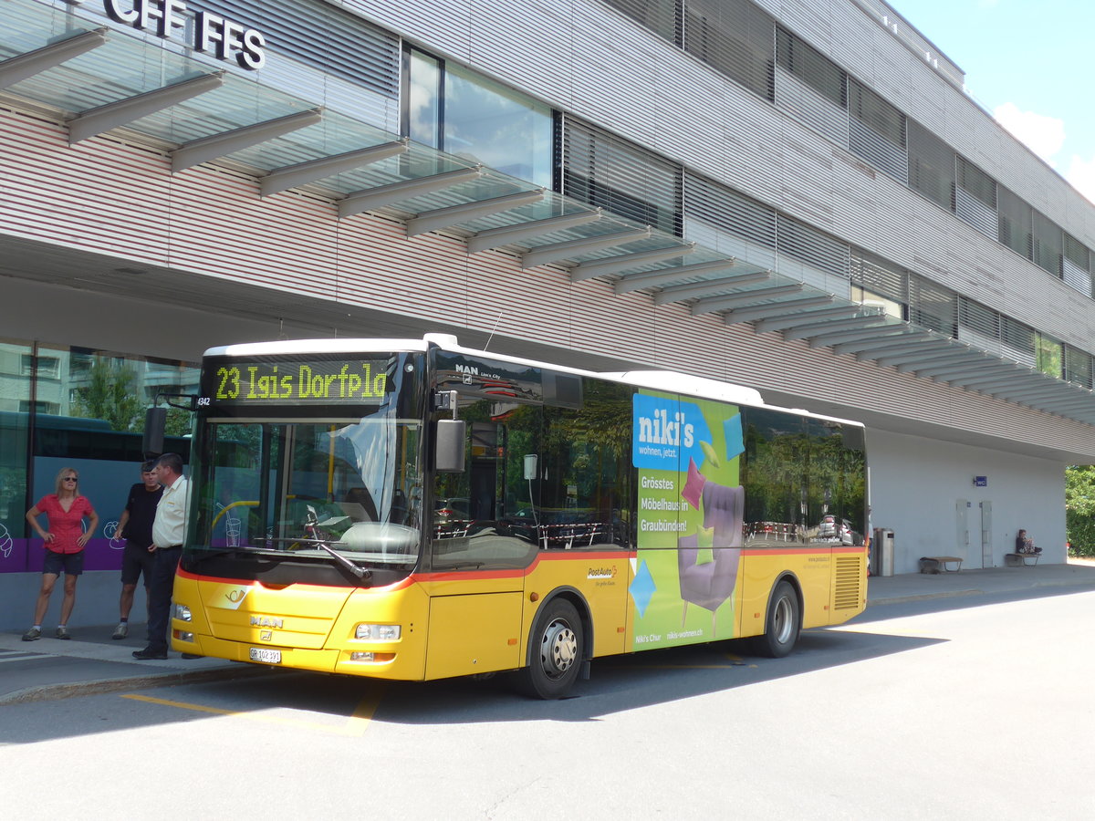 (194'877) - Gessinger, Bad Ragaz - GR 102'391 - MAN/G�ppel am 15. Juli 2018 beim Bahnhof Landquart