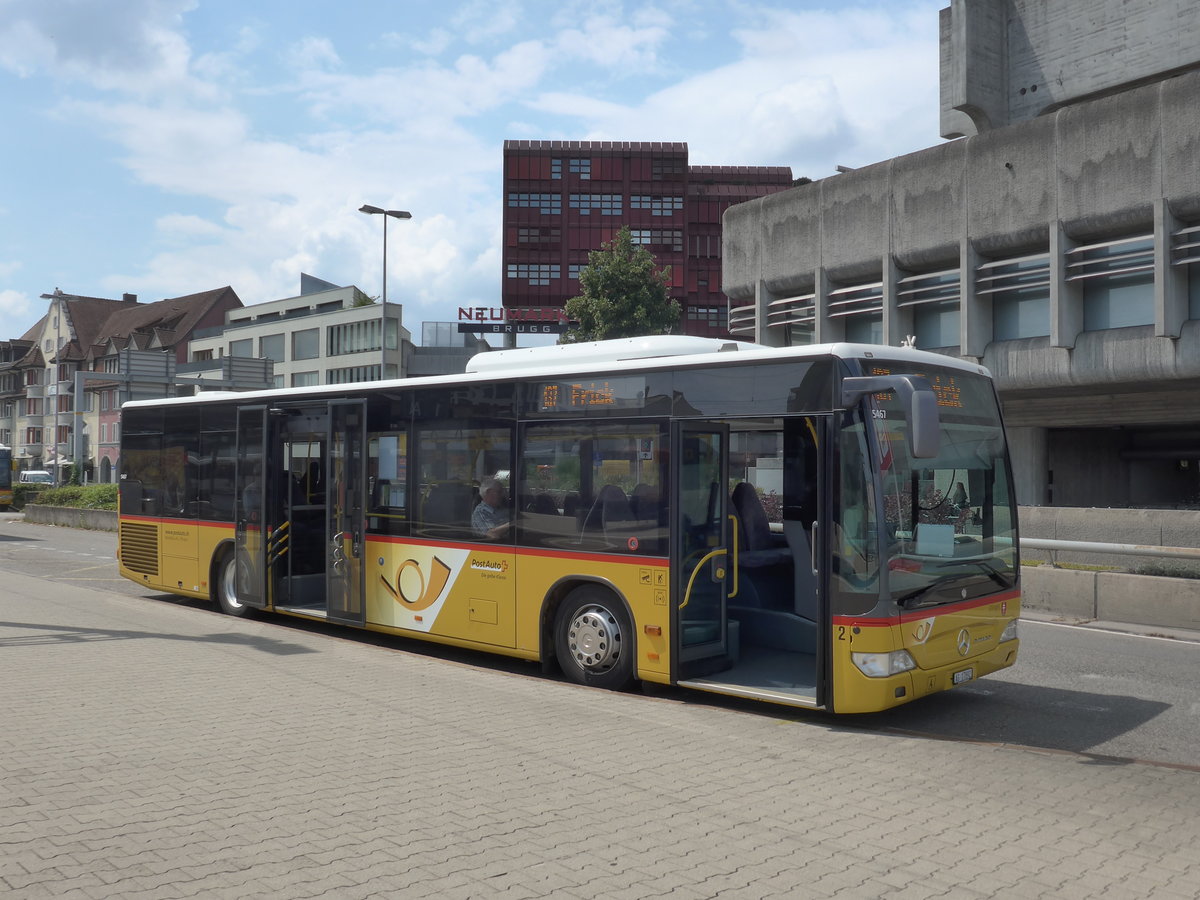 (195'116) - Br�ndli, Elfingen - Nr. 2/AG 17'892 - Mercedes am 23. Juli 2018 beim Bahnhof Brugg