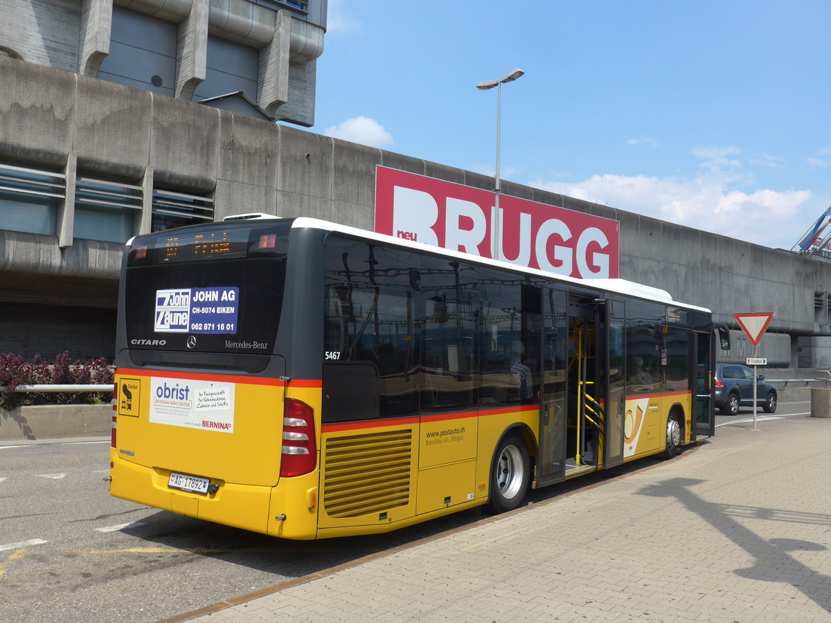(195'117) - Br�ndli, Elfingen - Nr. 2/AG 17'892 - Mercedes am 23. Juli 2018 beim Bahnhof Brugg