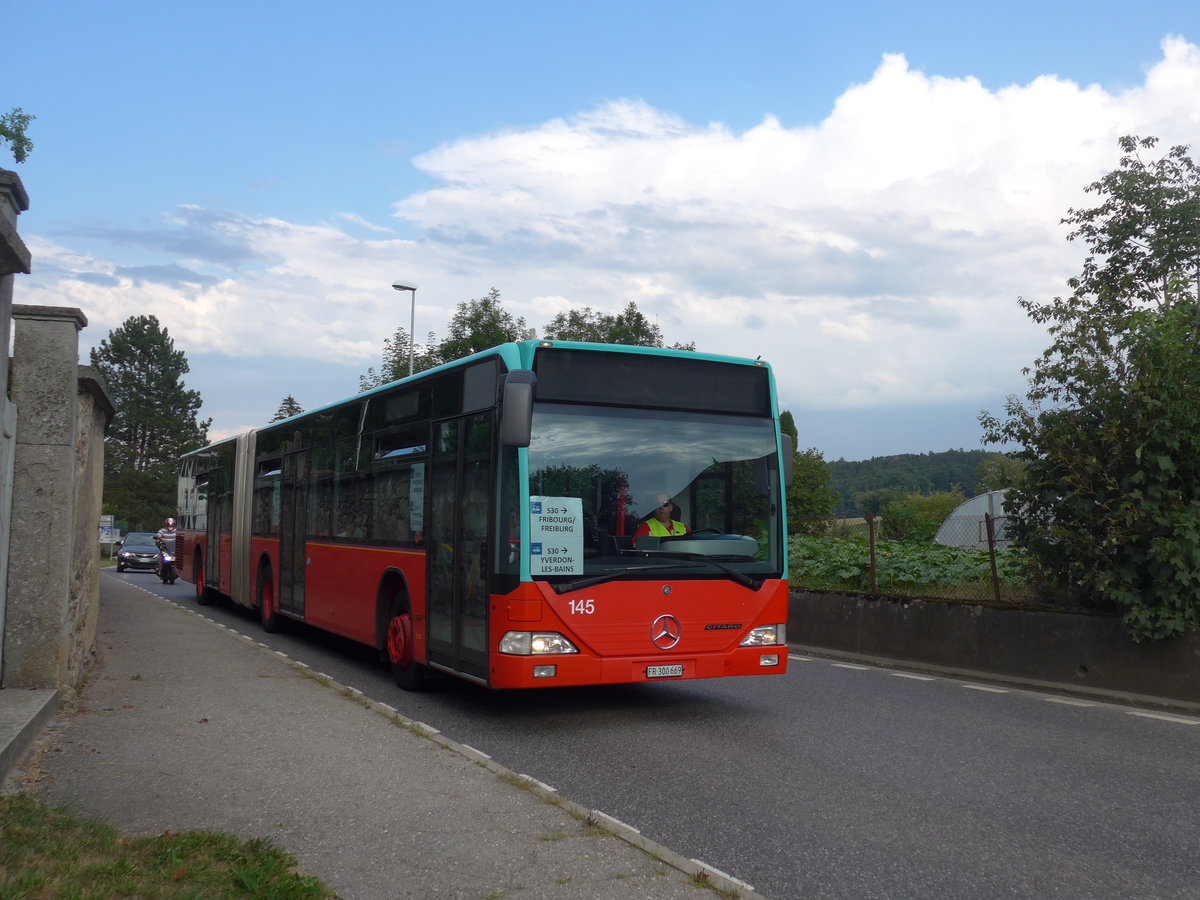 (195'345) - VB Biel - Nr. 145/FR 300'669 - Mercedes am 31. Juli 2018 in Grolley, Route de Ch�teau (Einsatz Intertours)