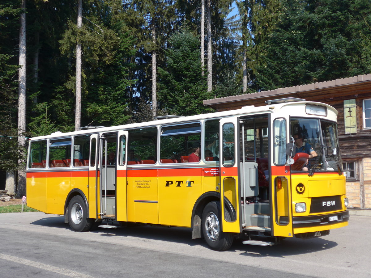 (195'548) - Birchler, Remetschwil - AG 54'039 - FBW/T�scher (ex Gerber, Winkel; ex Eggenberger, M�riken; ex Tanner, Bubendorf; ex P 24'803) am 5. August 2018 in Waldh�usern, Kurhaus