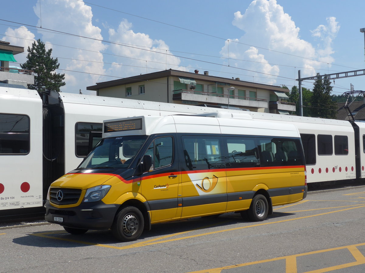 (195'601) - Faucherre, Moudon - VD 1199 - Mercedes am 5. August 2018 beim Bahnhof Pal�zieux