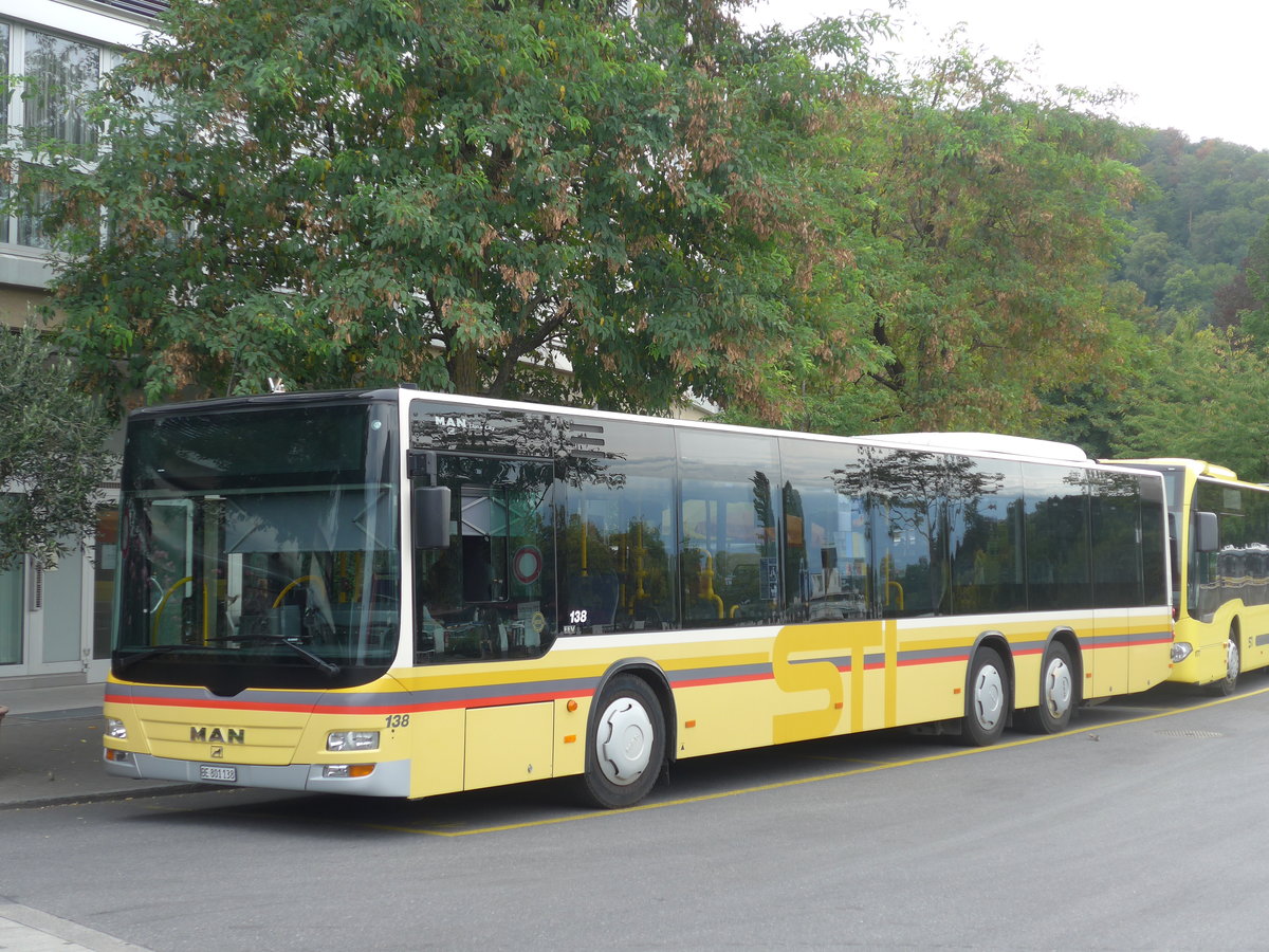 (195'832) - STI Thun - Nr. 138/BE 801'138 - MAN am 13. August 2018 bei der Schiffl�ndte Thun