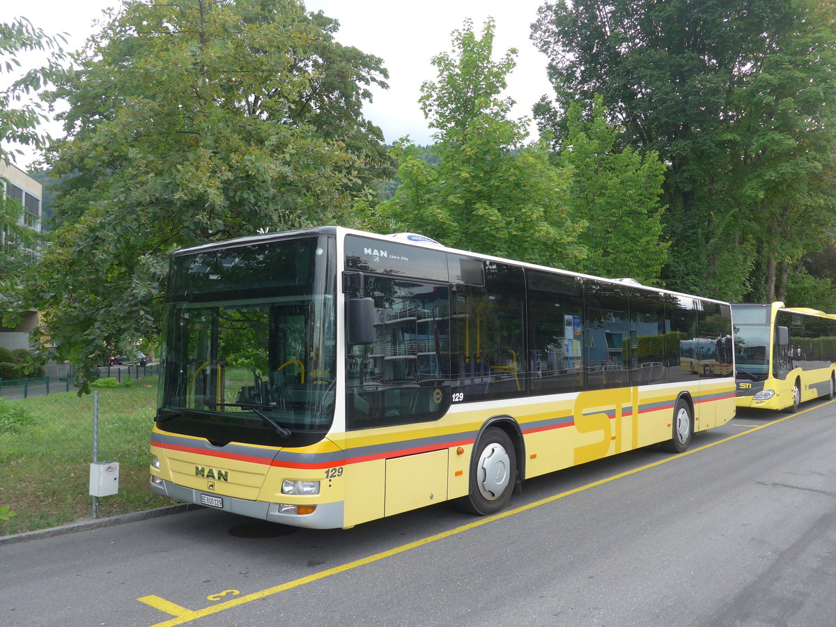 (195'835) - STI Thun - Nr. 129/BE 800'129 - MAN am 13. August 2018 bei der Schiffl�ndte Thun