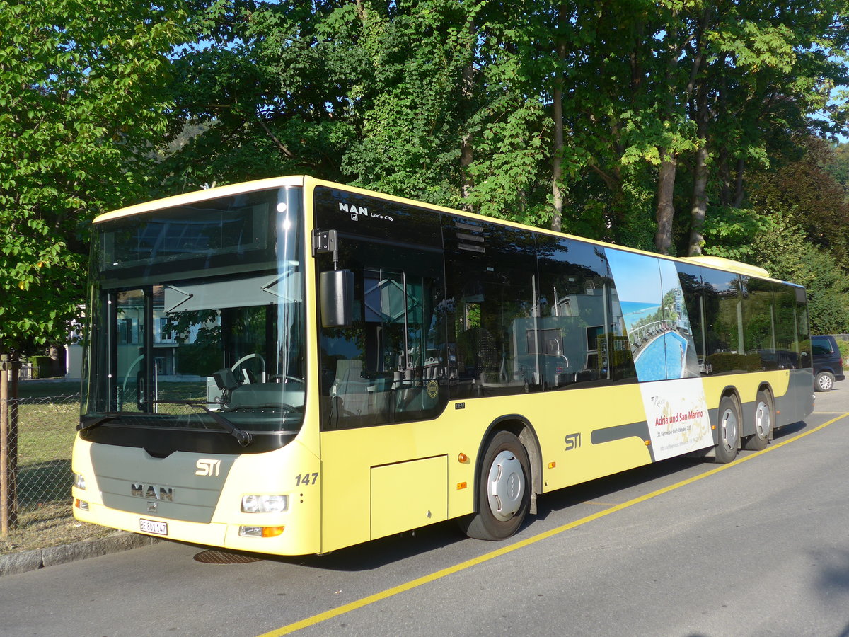 (195'841) - STI Thun - Nr. 147/BE 801'147 - MAN am 16. August 2018 bei der Schiffl�ndte Thun