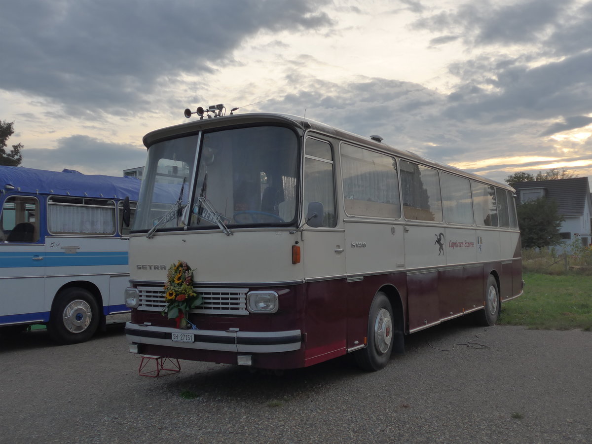(195'922) - Br�ngger, Elsau - SH 27'151 - Setra am 17. August 2018 in Wettingen, Zirkuswiese