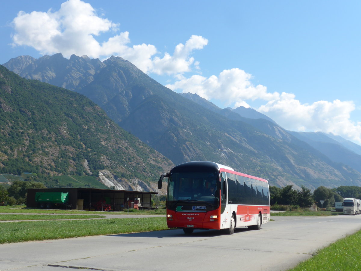 (196'022) - Ruffiner, Turtmann - VS 95'740 - MAN (ex Th�sac, D-Windischleuba) am 19. August 2018 in Turtmann, Flugplatz