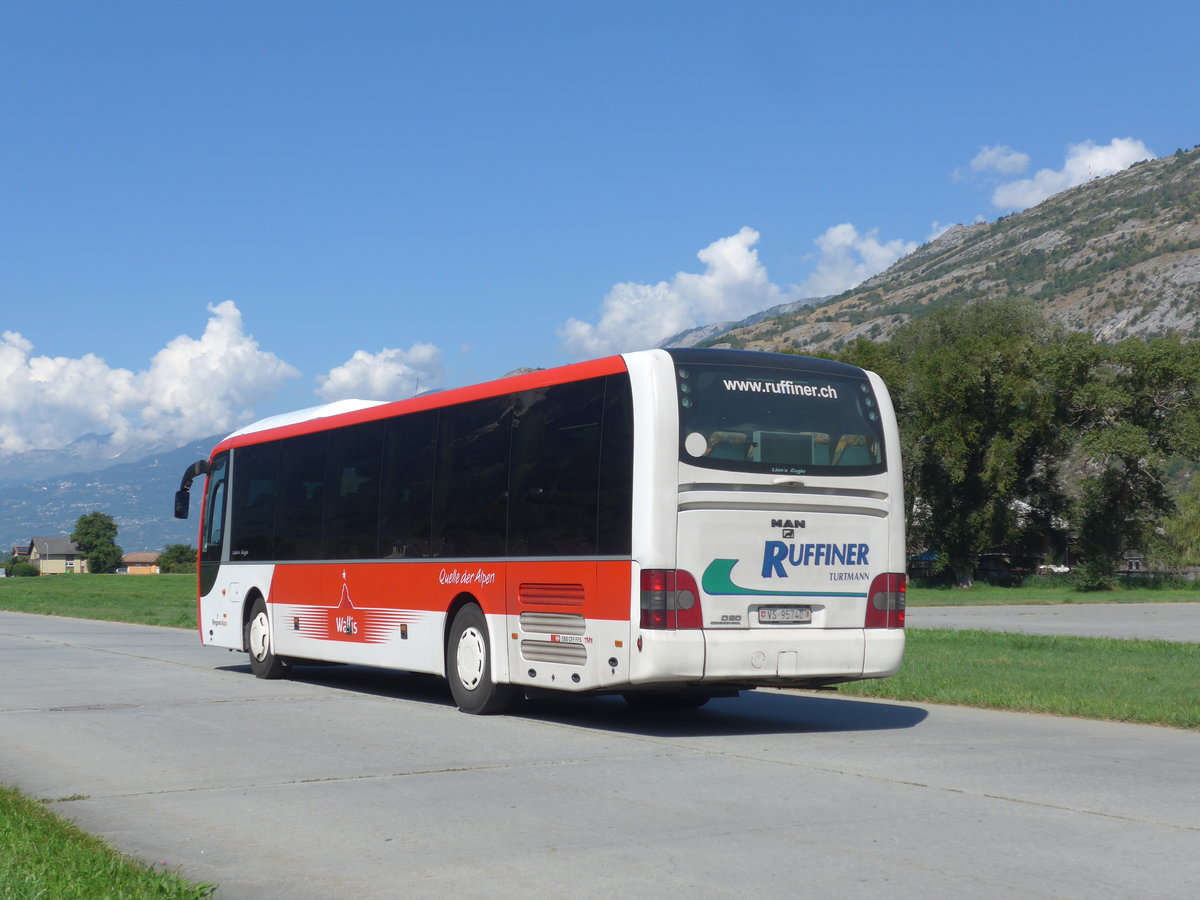 (196'023) - Ruffiner, Turtmann - VS 95'740 - MAN (ex Th�sac, D-Windischleuba) am 19. August 2018 in Turtmann, Flugplatz