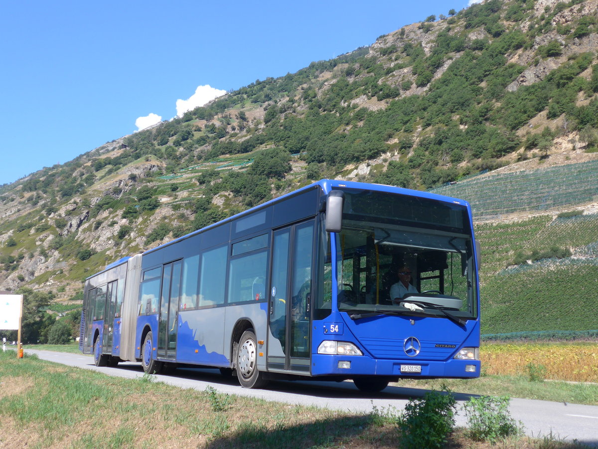 (196'047) - Ruffiner, Turtmann - Nr. 54/VS 320'150 - Mercedes (ex VZO Gr�ningen Nr. 54) am 19. August 2018 in Gampel, Open-Air