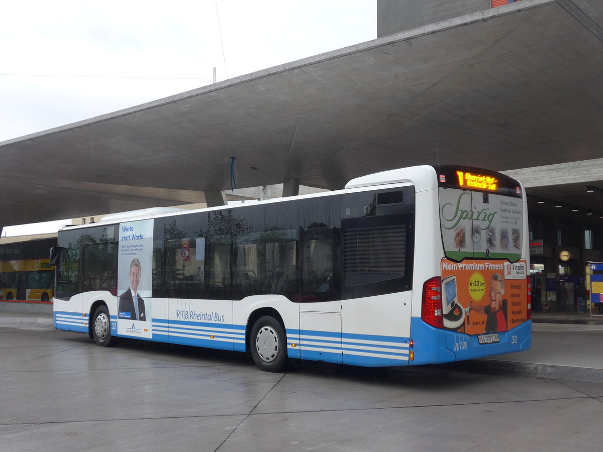 (196'314) - RTB Altst�tten - Nr. 32/SG 309'276 - Mercedes am 1. September 2018 beim Bahnhof Buchs