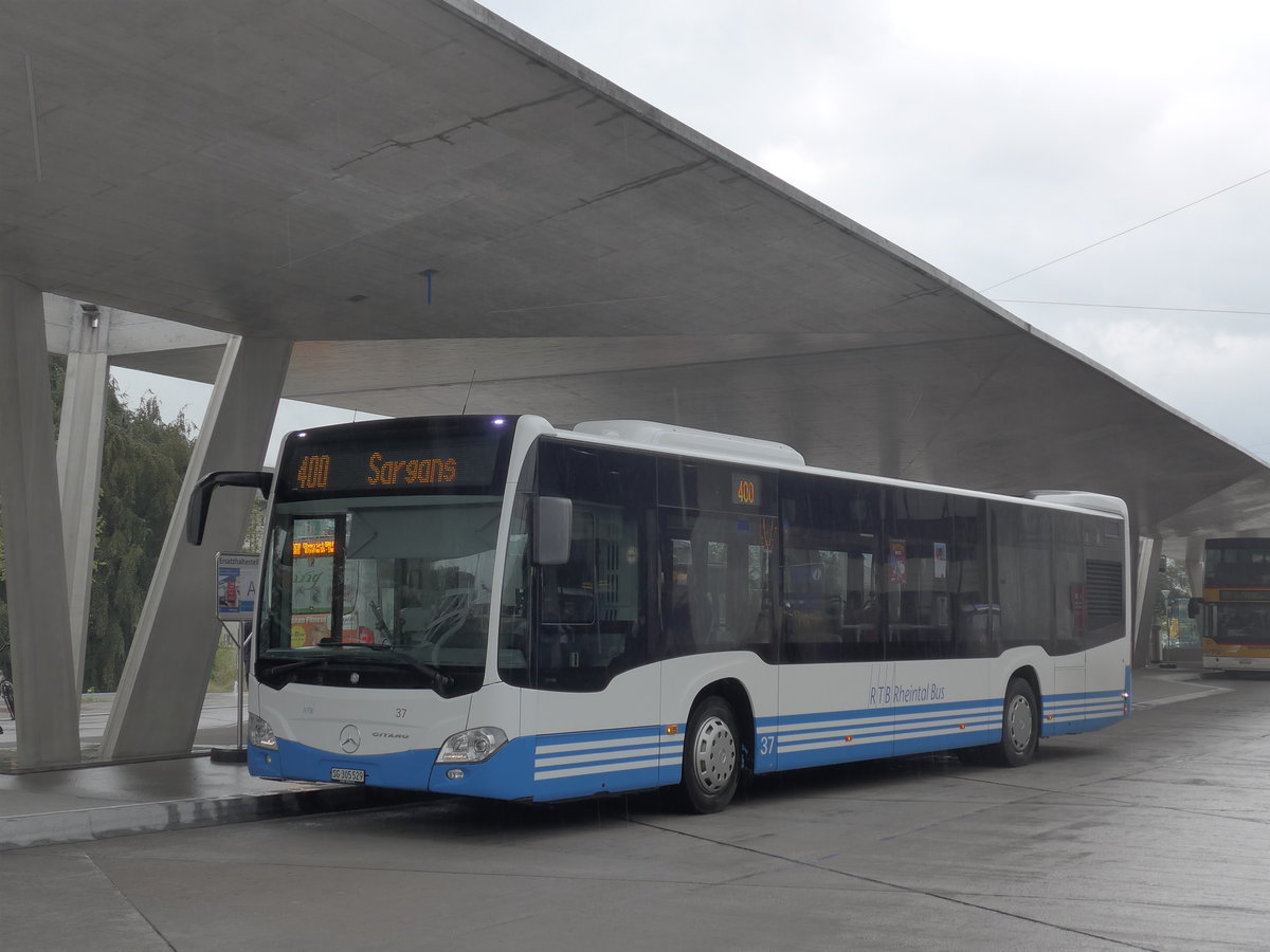 (196'315) - RTB Altst�tten - Nr. 37/SG 305'529 - Mercedes am 1. September 2018 beim Bahnhof Buchs