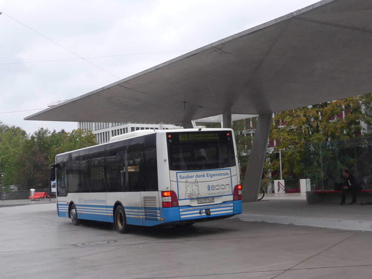 (196'326) - BSW Sargans - Nr. 312/SG 297'504 - MAN/G�ppel am 1. September 2018 beim Bahnhof Buchs
